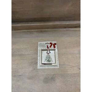 🎄2024 CHRISTMAS TREE ORNAMENT PHOTO PICTURE FRAME SILVER SQUARE 2.5 Inch X 2.5